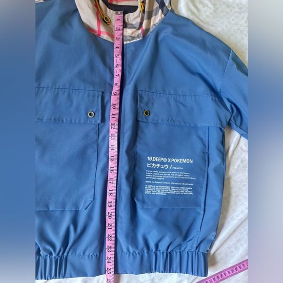 10. Deep X Pokemon windbreaker full zip hooded jacket Mosshino Coutube size M - Picture 4 of 12